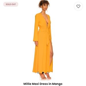 Camila Coelho Millie Maxi Dress in Mango size Medium